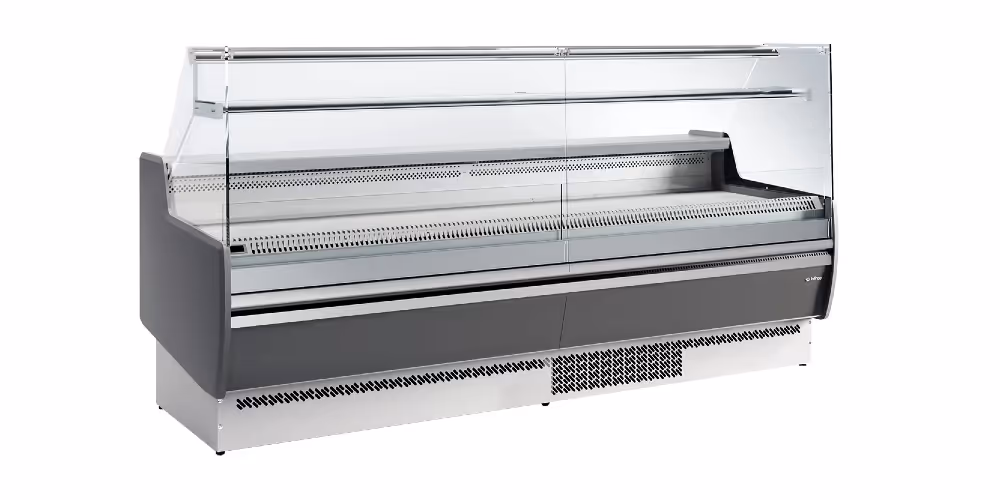 Infrico Marbella VMB 9 Serve Over Counter Straight Glass Cold Storage Ventilated Evaporator Plug In