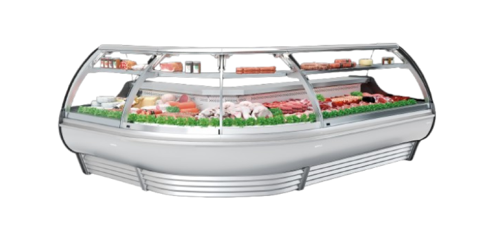 Infrico Barcelona VBC Serve Over Counter Liftable Front Curved Corner Units Plug In