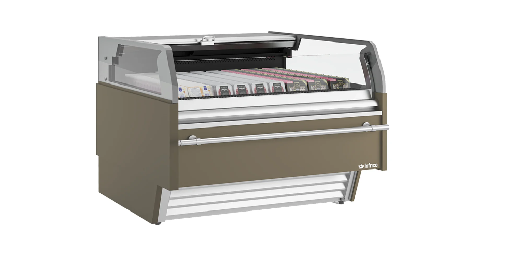 Infrico Barcelona VBC SELF SERVICE Serve Over Counter Curved Glass Ventilated Evaporator Plug In