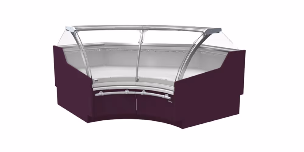 Infrico Vex Experience Serve Over Counter Liftable Front Curved Glass Corner Units Plug In