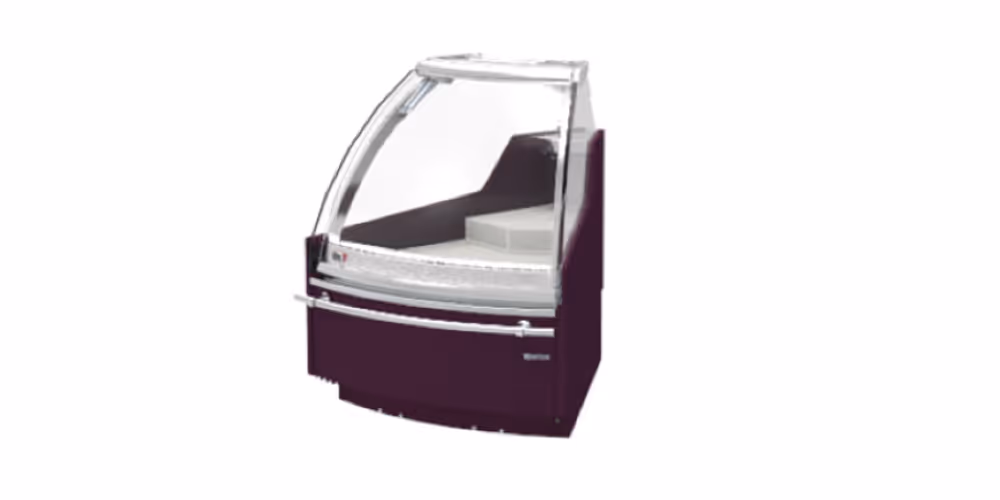 Infrico Vex Experience Serve Over Counter Liftable Front Curved Glass Corner Units Plug In