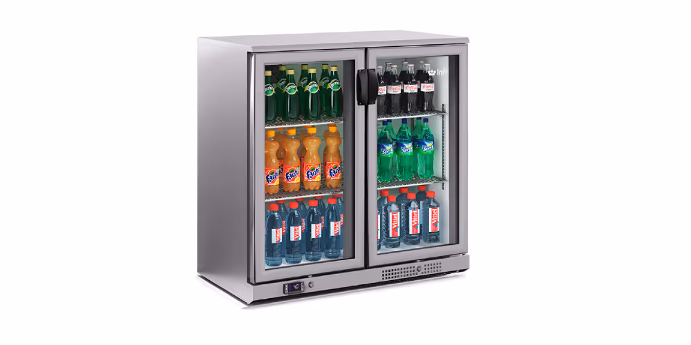 Infrico ERV-II Refrigerated Back Bar Stainless Steel with Hinged Glass Doors