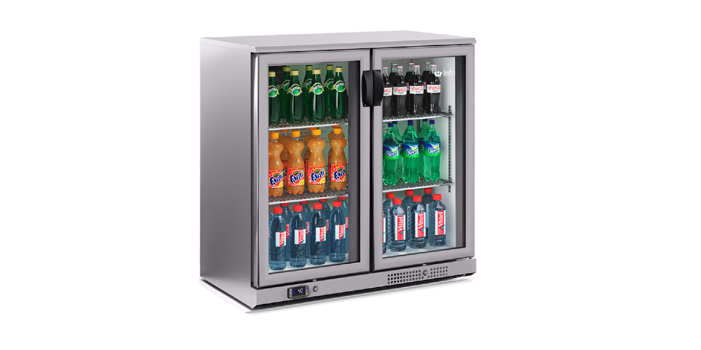 Infrico ERV-II Refrigerated Back Bar Stainless Steel with Hinged Glass Doors