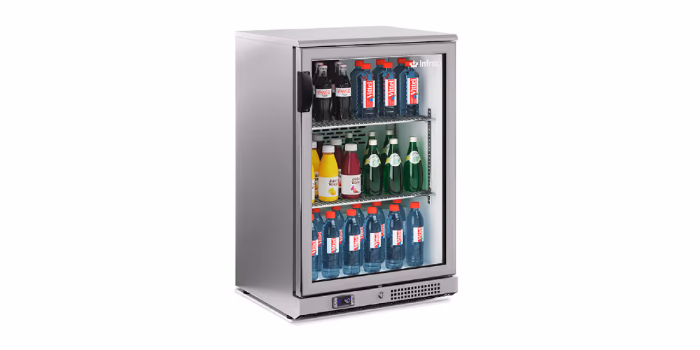 Infrico ERV-II Refrigerated Back Bar Stainless Steel with Hinged Glass Doors