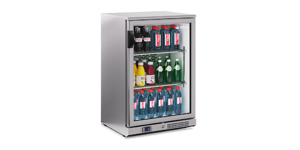 Infrico ERV-II Refrigerated Back Bar Stainless Steel with Hinged Glass Doors