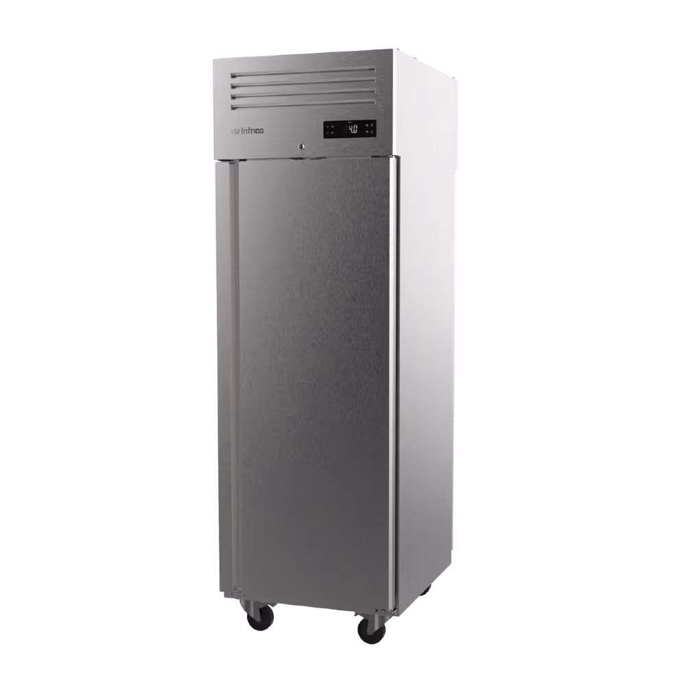 Infrico AGB 701 Pass Through Slimline Fridge Upright Solid 2 Door