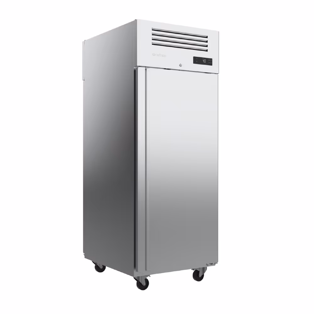 Infrico AGB 901 Pass Through Fridge Upright Solid 2 Door
