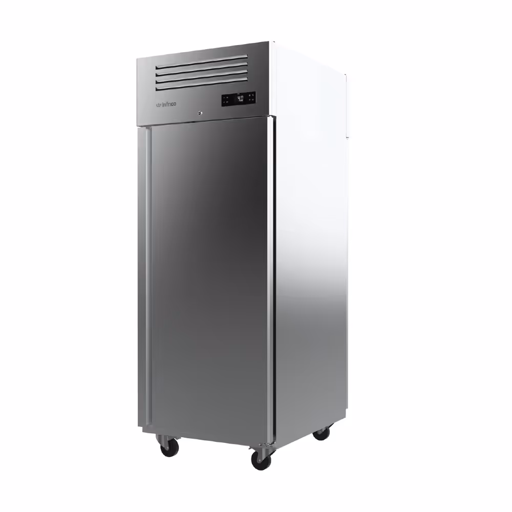 Infrico AGB 901 Pass Through Fridge Upright Solid 2 Door
