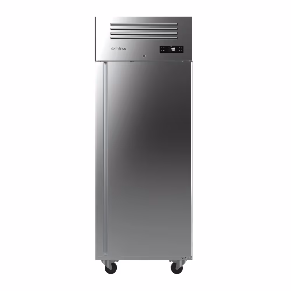 Infrico AGB 901 Pass Through Fridge Upright Solid 2 Door