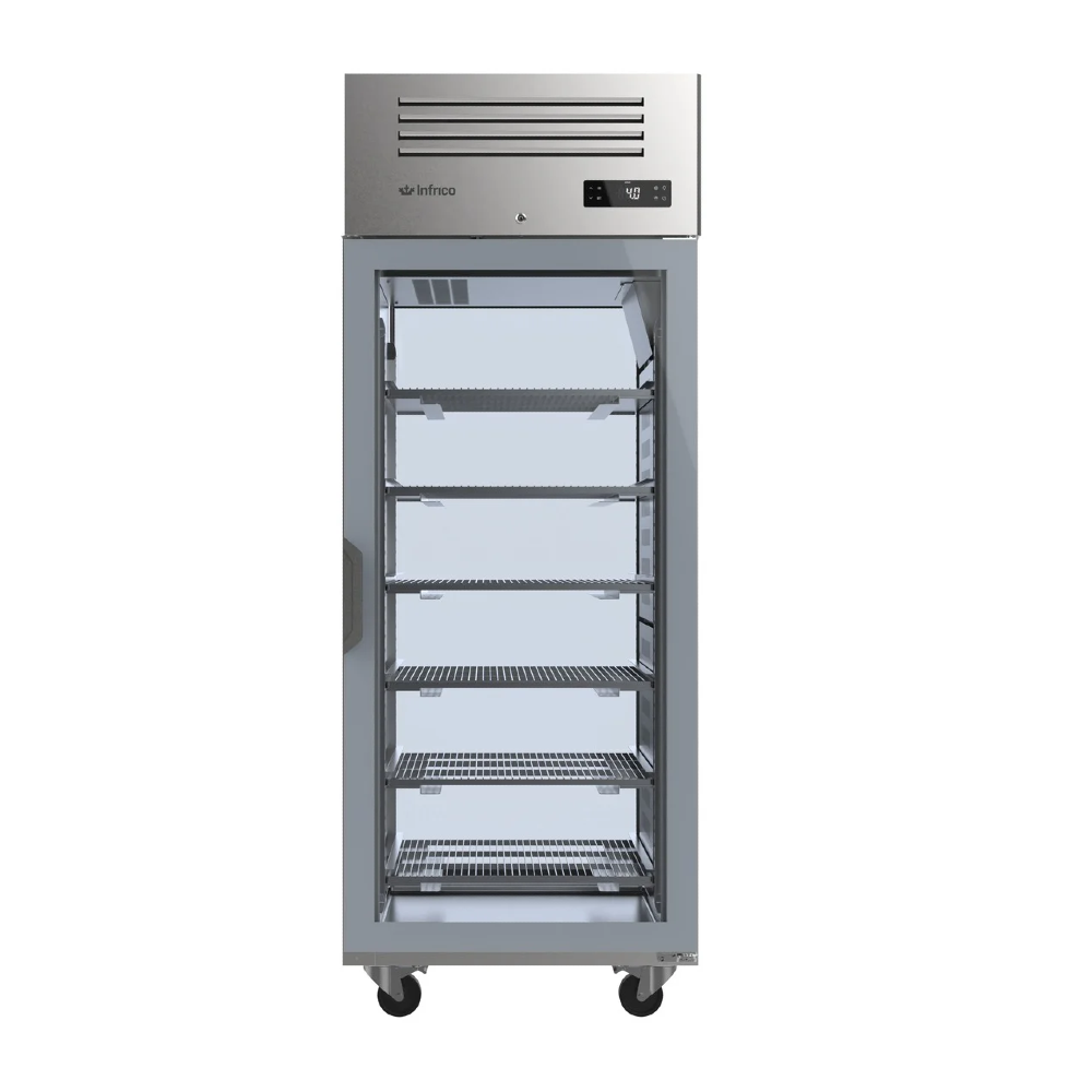 Infrico AGB 901 Pass Through Fridge Upright Glass 2 Door