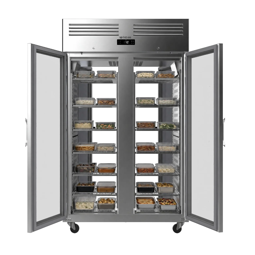 Infrico AGB 1402 Pass Through Fridge Upright Glass 4 Door