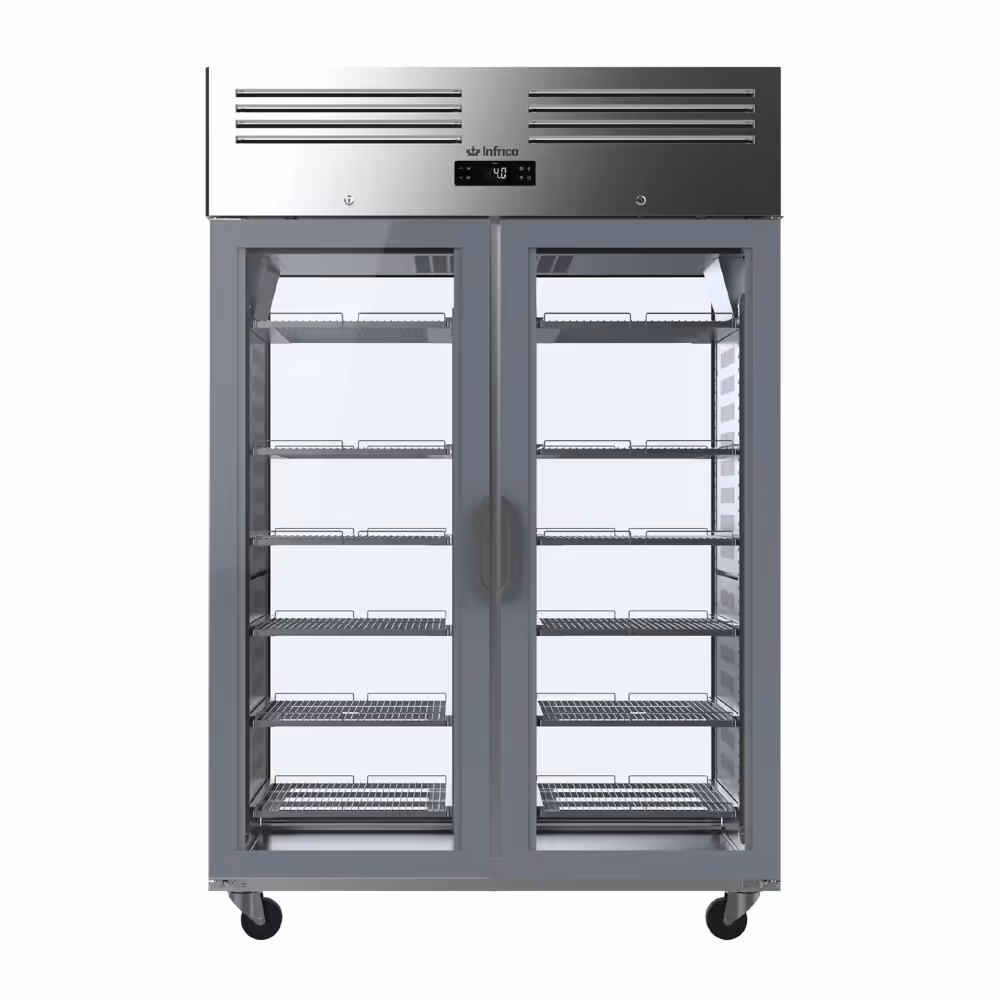 Infrico AGB 1402 Pass Through Fridge Upright Glass 4 Door