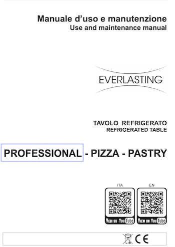 Everlasting Refrigerated working tables PROFESSIONAL - REV.00 - 2024 01