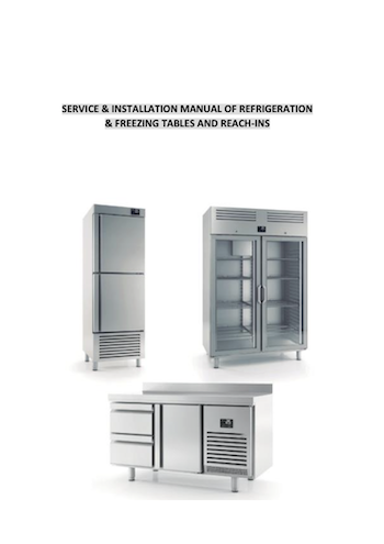Infrico TABLES AND REACH-INS Service and Installation Manual