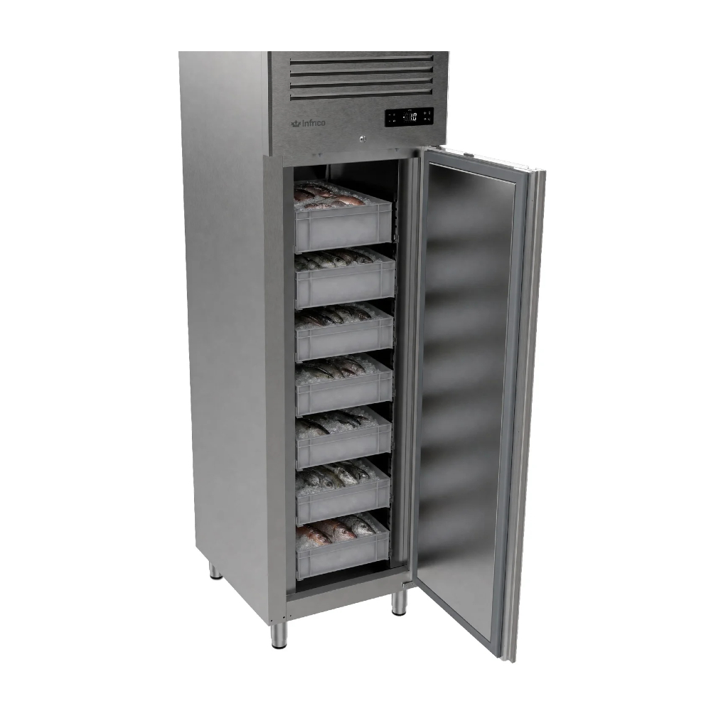 Infrico AGB701 Fish Slimline Fridge Upright Solid Single Door