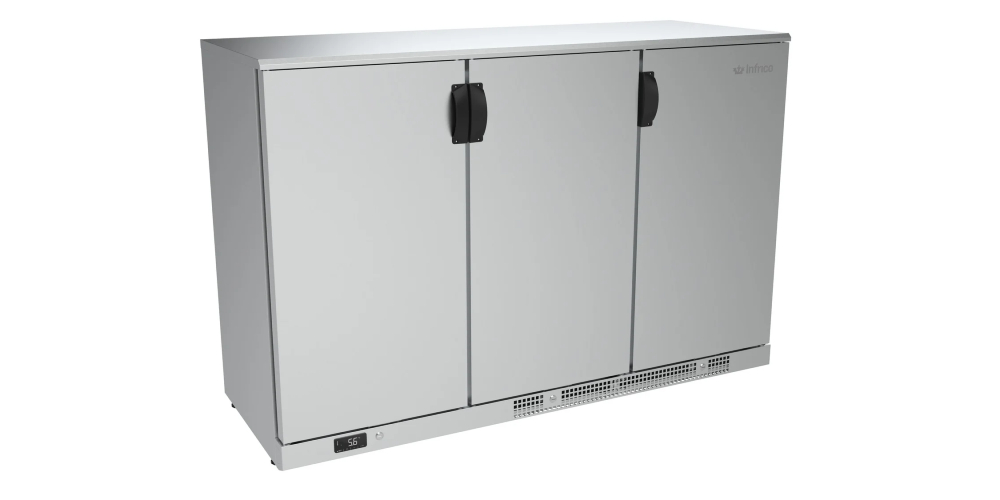 Infrico ERV-PP-II Refrigerated Back Bar Stainless Steel with Hinged Solid Doors