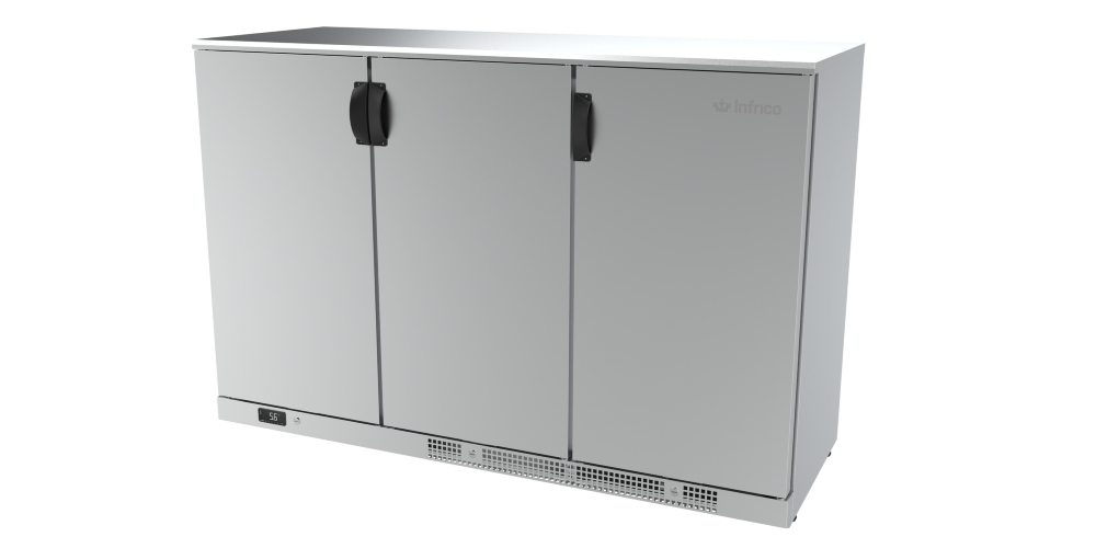 Infrico ERV-PP-II Refrigerated Back Bar Stainless Steel with Hinged Solid Doors