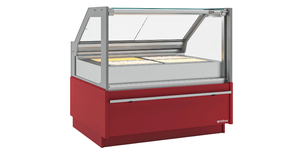 Infrico Compact VCT GC Serve Over Counter Straight Glass Ventilated Heated Display For Gastronorm Trays