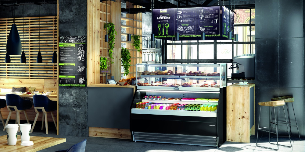 Infrico COMBO Self Service Serve Over Counter Fridge With Neutral Assisted Service Pastry Display Top Ventilated Evaporator