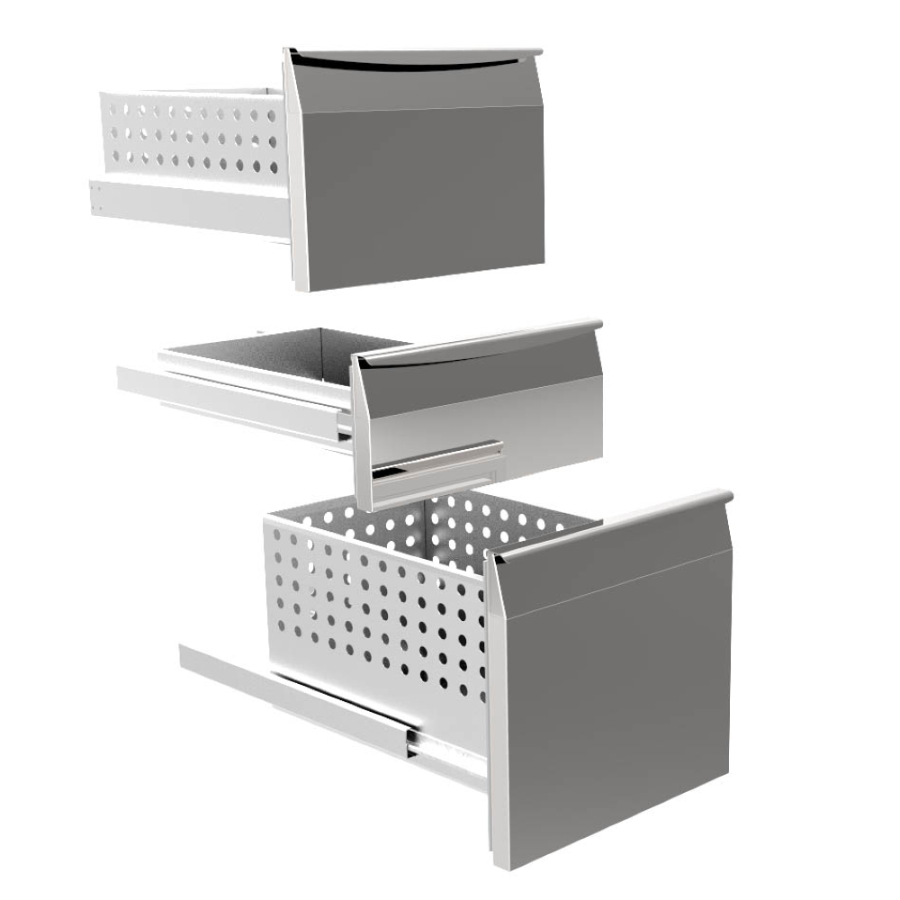Everlasting PROFESSIONAL 70-90 Under Counter Fridge 4 Section with Drawers
