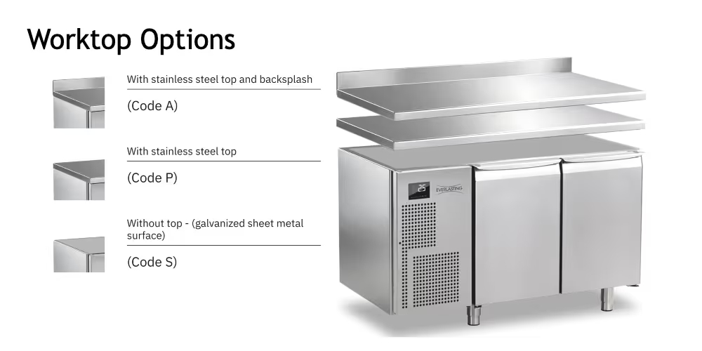 Everlasting PROFESSIONAL Fridge 70-85 Under Counter 2 Door