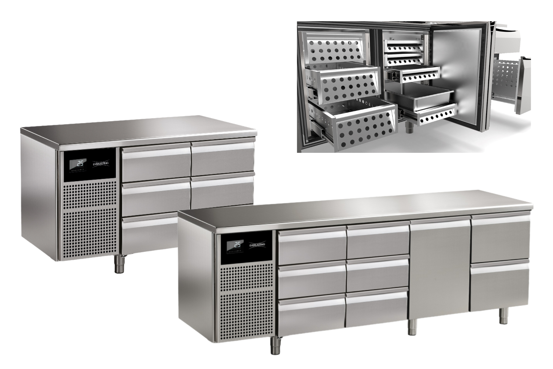 Counter Fridges with Drawers