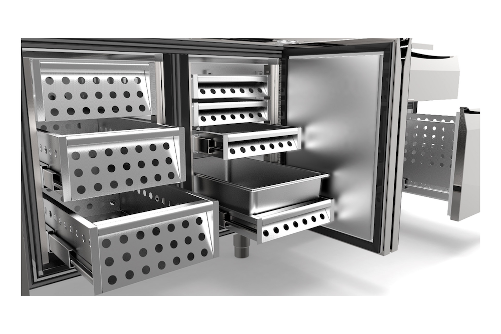 Everlasting PROFESSIONAL 70-90 Under Counter Fridge 4 Section with Drawers