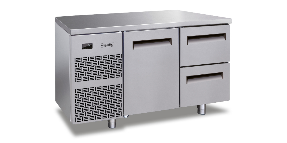 Everlasting EASY GN1/1 Fridge Under Counter 2 Section with Drawers