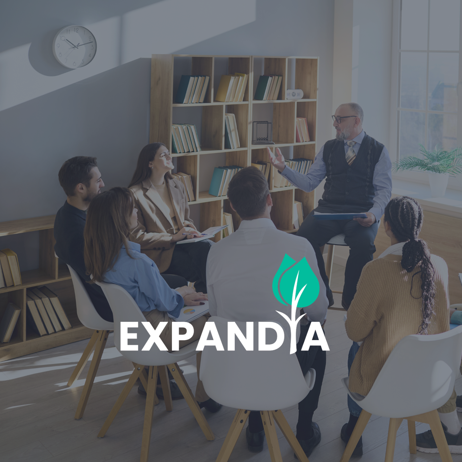 Image of a library, representing a learning environment for research and collaboration between academic experts and sustainability practitioners.