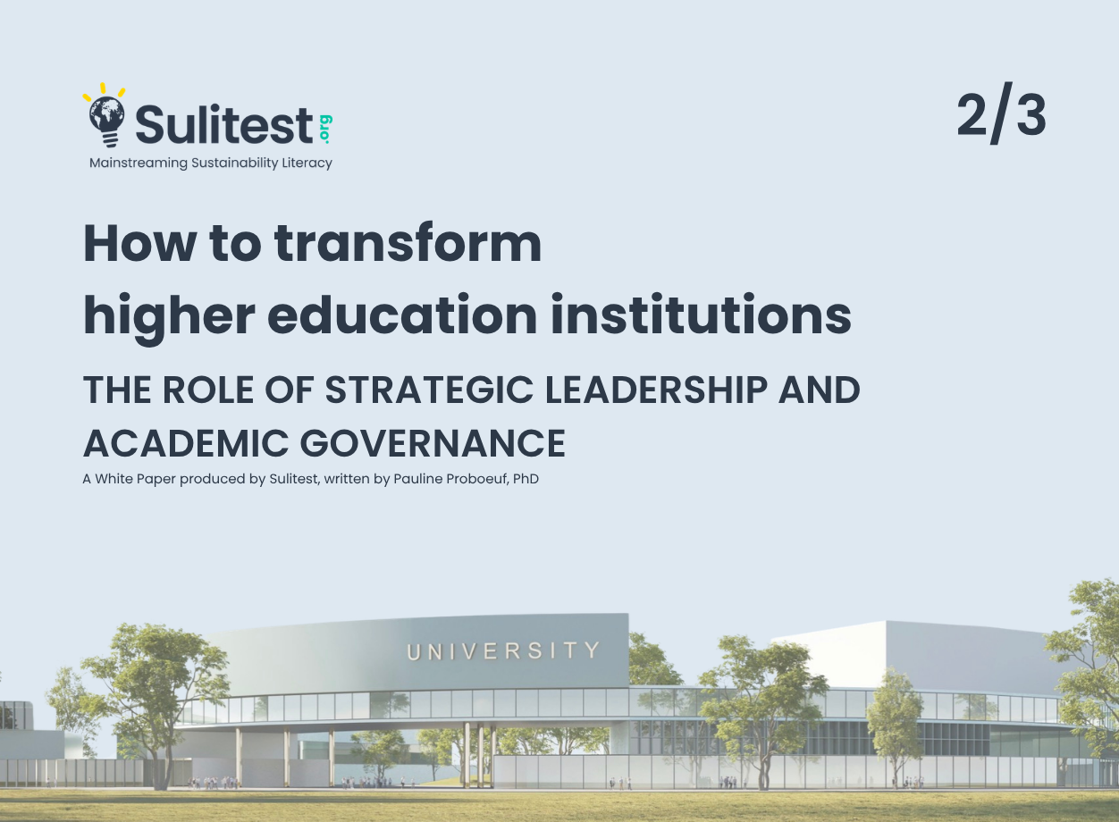 Research conducted by Sulitest on the role of accreditation and sustainability frameworks in curriculum transformation.