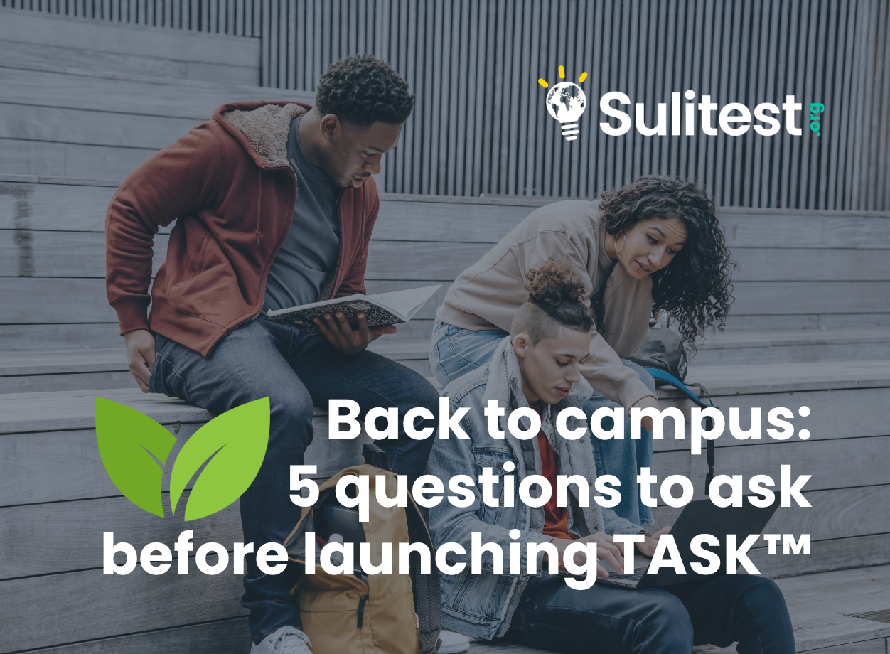 Preparing a TASK™ sustainability assessment session for students at the start of the academic year