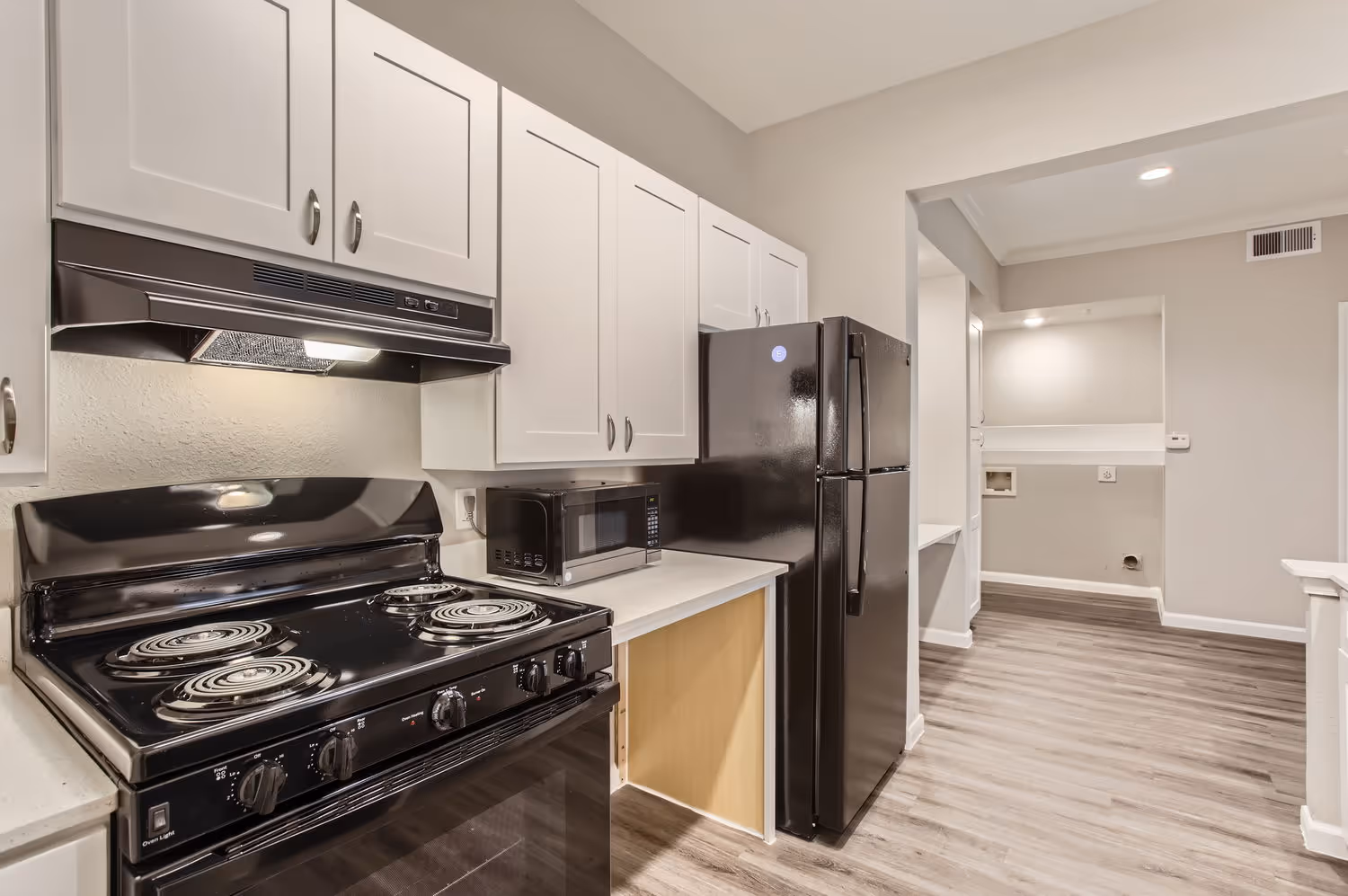 kitchen view of appliances