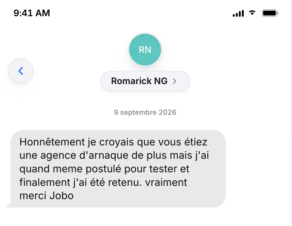 Témoignage Romarick
