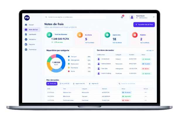 Fonctionnalités JOBO Dépenses Pro
