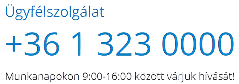 Platinus Aqua ügyfélszolgálat telefonszáma: +36 1 323 0000. Munkanapokon 9:00 - 16:00 között várjuk hívását.