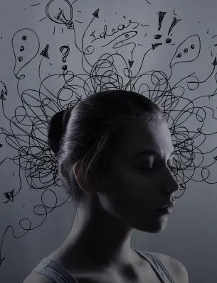 Image of woman with eyes closed, concentrating.