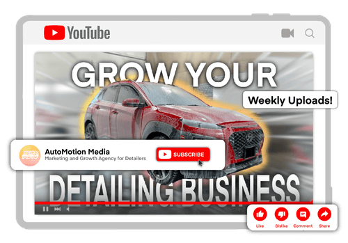 AutoMotion Media uploads weekly content on youtube, giving free resources on how to grow detailing business, get more clients, and grow through marketing strategies.