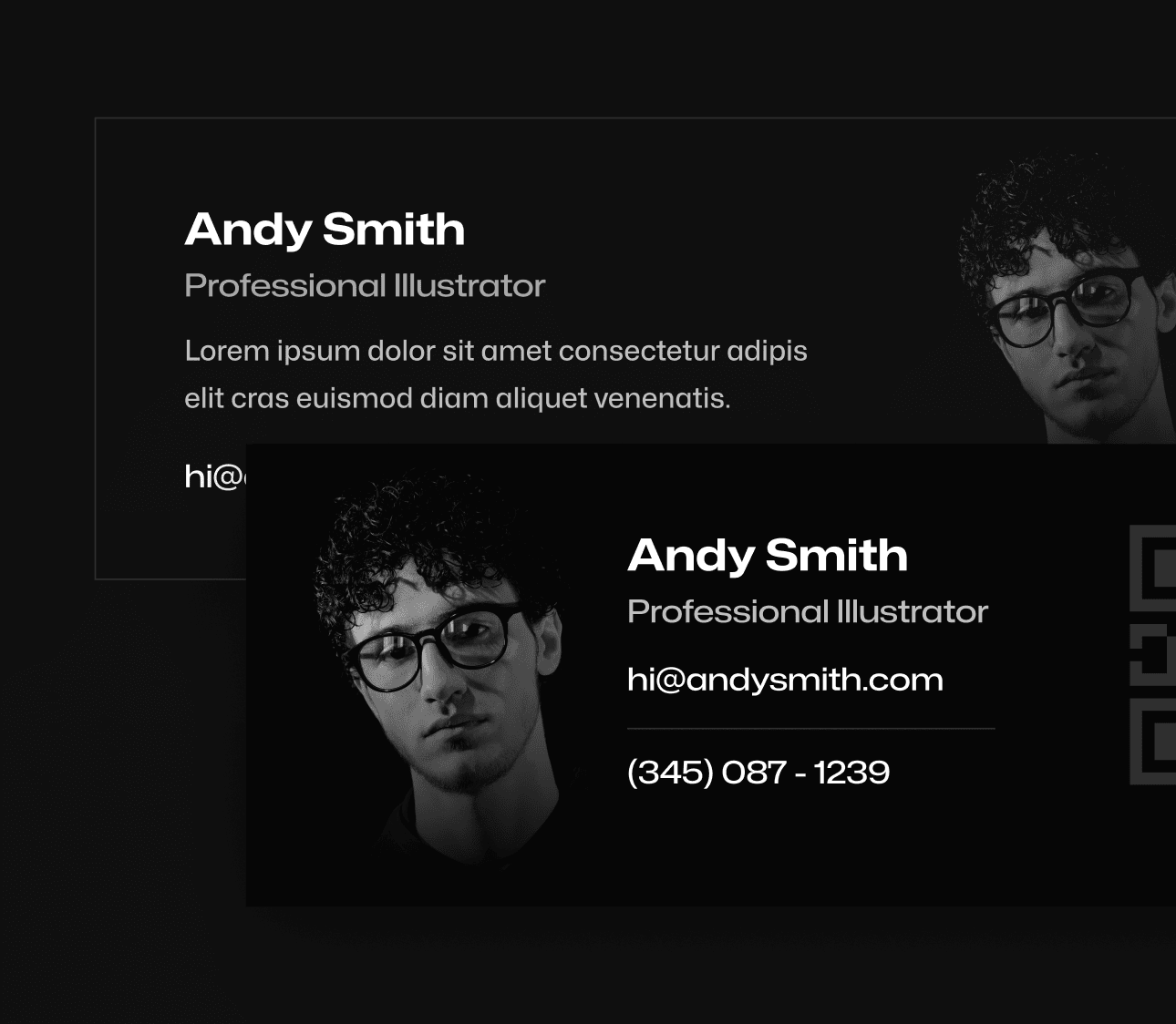 Illustrator X - Email Signature Included - Darkmode Portfolio Webflow Template