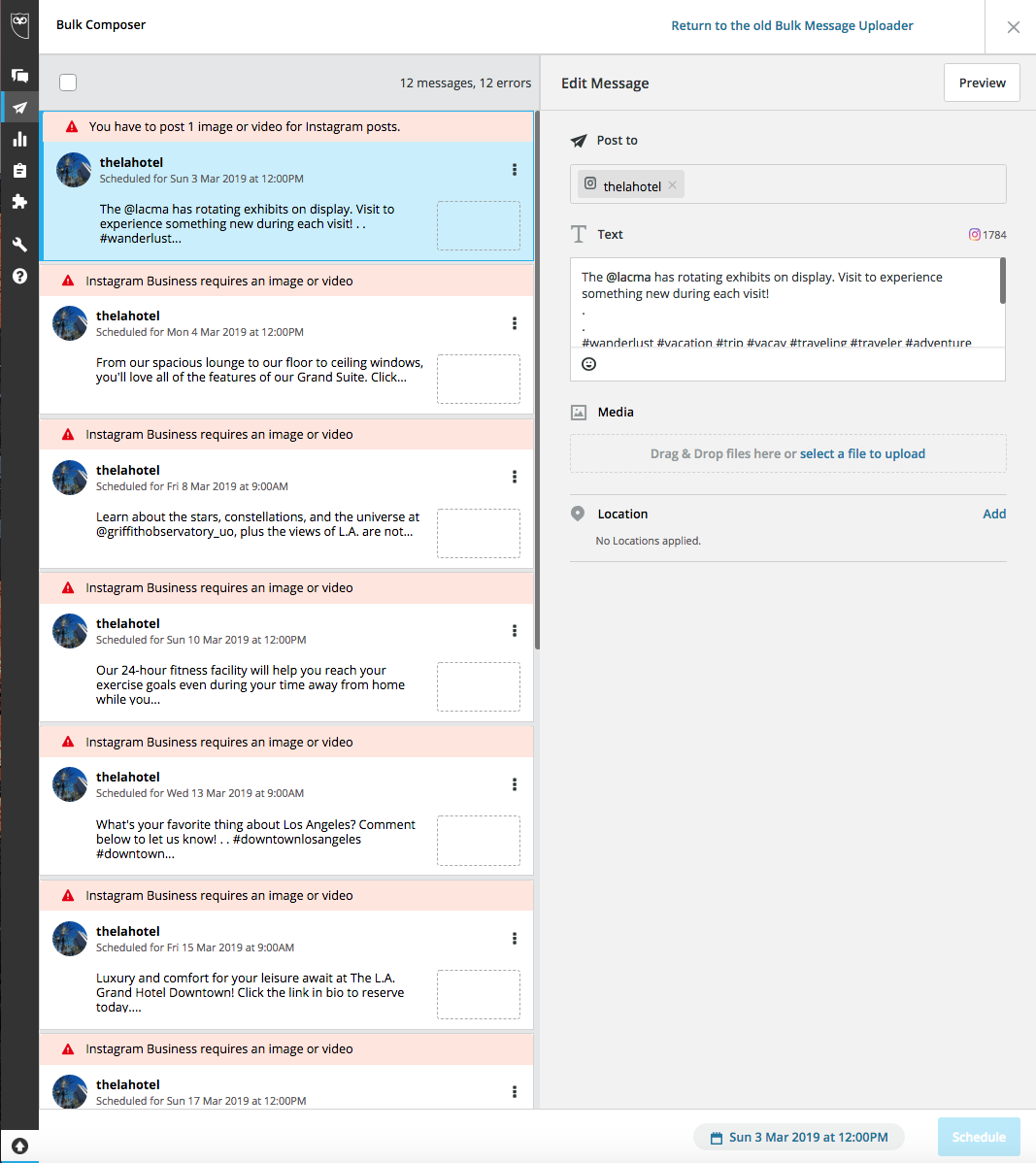 Review Messages on Hootsuite