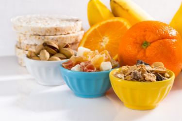 Healthy snacks: Fruits, nuts, dried fruits
