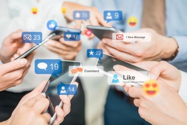 People using social media