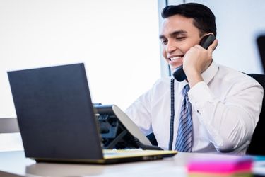 Man doing cold calls