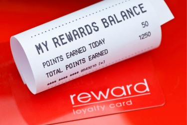 Rewards points in a paper