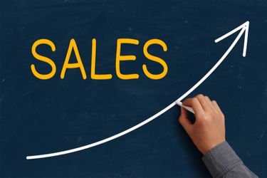 Graphic of sales going up