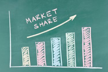 Graphic of market share increasing