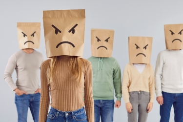 Angry anonymous people