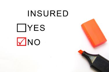 Insured checkbox marked on the "no"