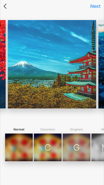 scrolling through multiple photos and videos on instagram