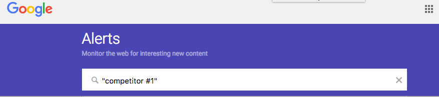google alerts dashboard