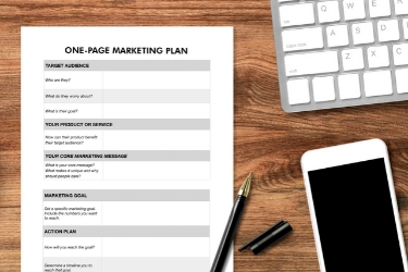 one page marketing plan image